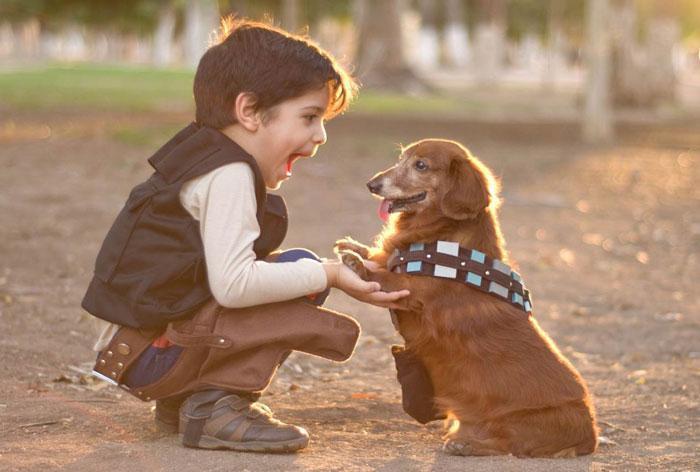 kid with dog 700