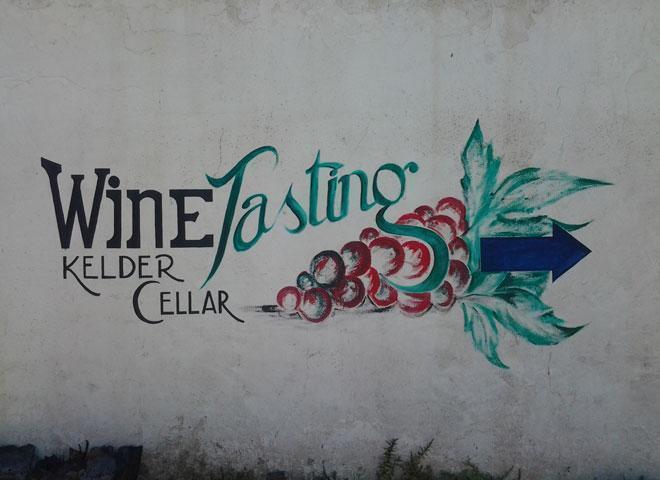 FC Wine tasting signage
