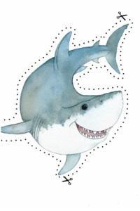 kids shark cutout