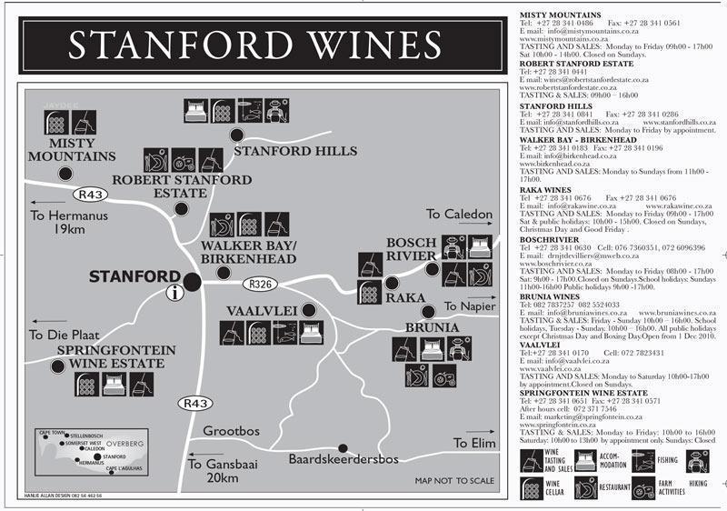 STANFORD WINES MAP800